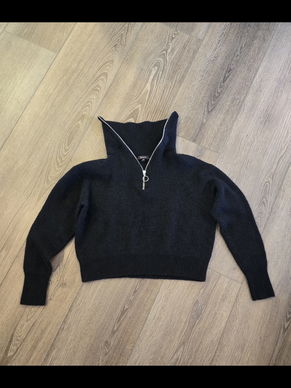 Women’s Black Half-Zip Mock Neck Sweater